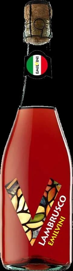 Botella de Lambrusco Emilvini Rosado