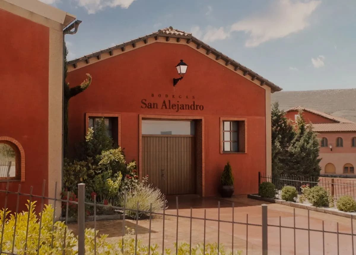 Viñedo y bodega de Bodegas San Alejandro, en Miedes de Aragón (Zaragoza)